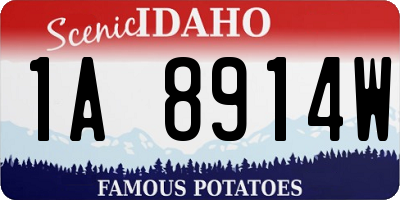 ID license plate 1A8914W