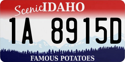 ID license plate 1A8915D