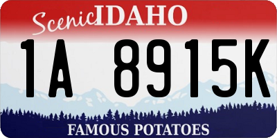 ID license plate 1A8915K