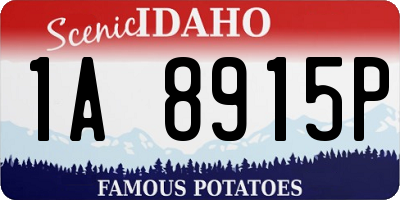 ID license plate 1A8915P