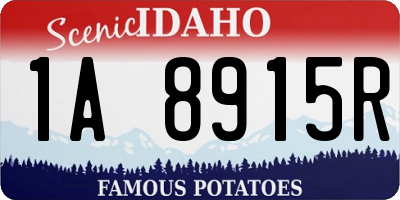 ID license plate 1A8915R