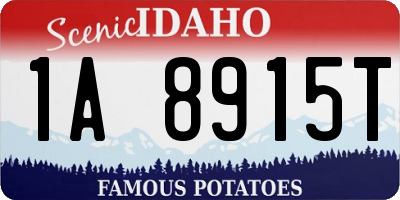ID license plate 1A8915T