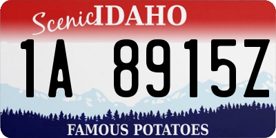ID license plate 1A8915Z