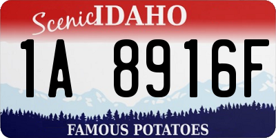 ID license plate 1A8916F