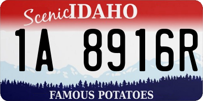 ID license plate 1A8916R