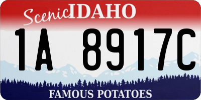 ID license plate 1A8917C