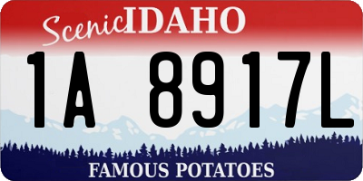 ID license plate 1A8917L