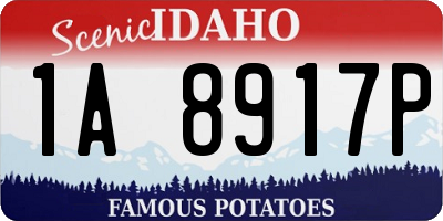 ID license plate 1A8917P