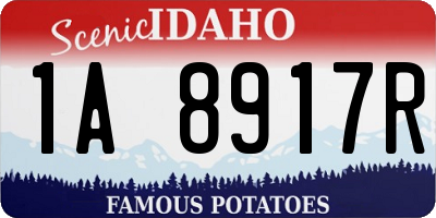 ID license plate 1A8917R
