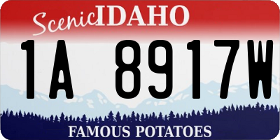ID license plate 1A8917W