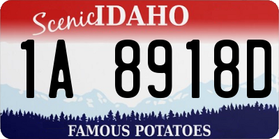 ID license plate 1A8918D