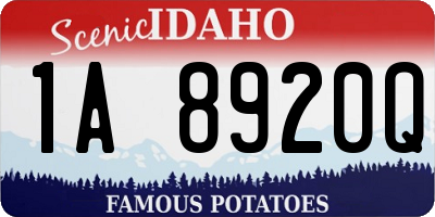 ID license plate 1A8920Q