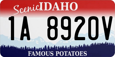 ID license plate 1A8920V