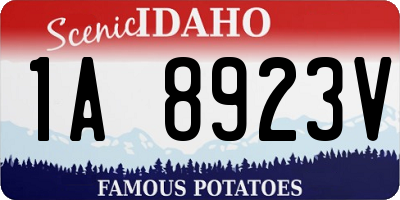 ID license plate 1A8923V