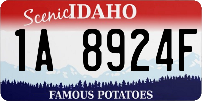 ID license plate 1A8924F