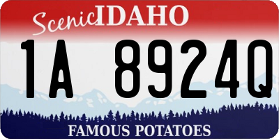 ID license plate 1A8924Q