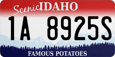 ID license plate 1A8925S