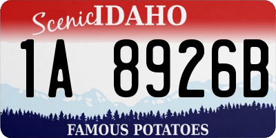 ID license plate 1A8926B