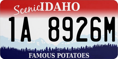 ID license plate 1A8926M