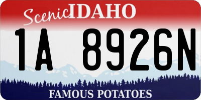 ID license plate 1A8926N