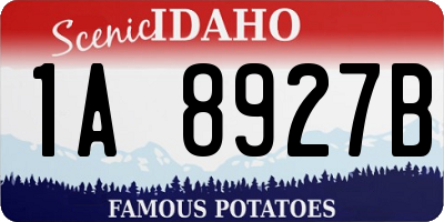 ID license plate 1A8927B