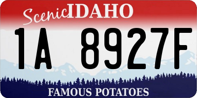 ID license plate 1A8927F