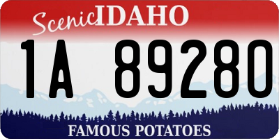 ID license plate 1A8928O