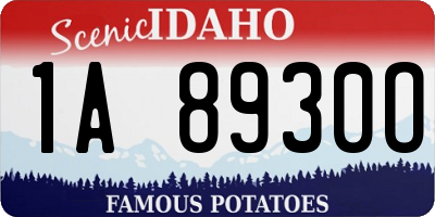 ID license plate 1A8930O