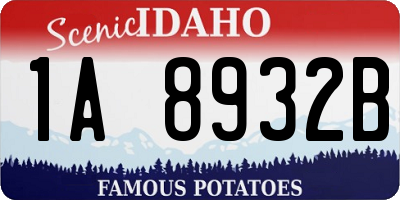 ID license plate 1A8932B