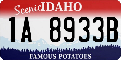 ID license plate 1A8933B