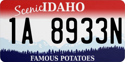 ID license plate 1A8933N