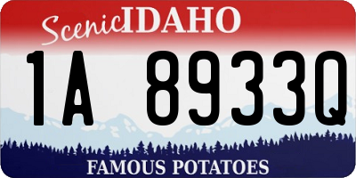 ID license plate 1A8933Q