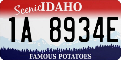 ID license plate 1A8934E