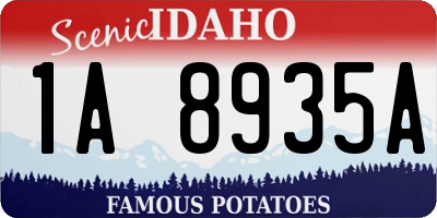 ID license plate 1A8935A