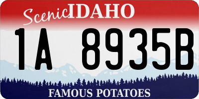 ID license plate 1A8935B
