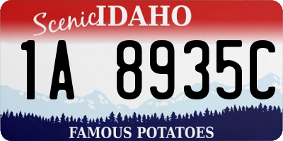 ID license plate 1A8935C