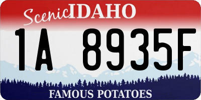ID license plate 1A8935F