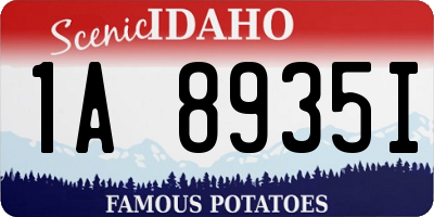 ID license plate 1A8935I