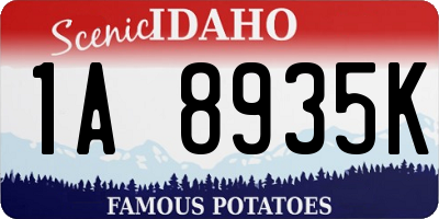 ID license plate 1A8935K