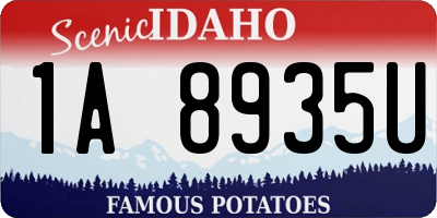 ID license plate 1A8935U