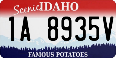 ID license plate 1A8935V
