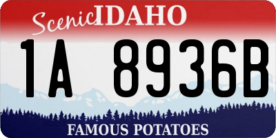 ID license plate 1A8936B