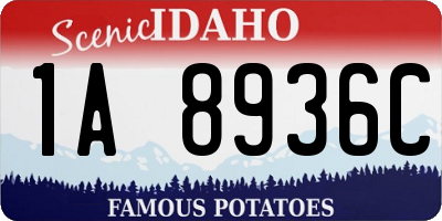 ID license plate 1A8936C