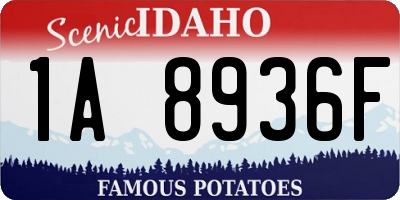 ID license plate 1A8936F