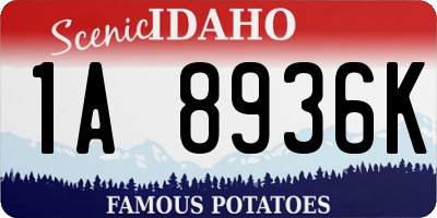 ID license plate 1A8936K