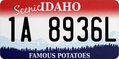 ID license plate 1A8936L