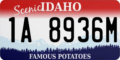 ID license plate 1A8936M