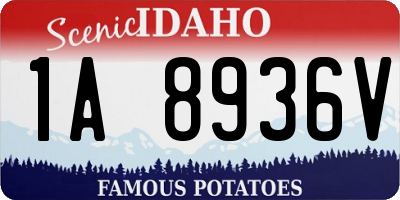 ID license plate 1A8936V