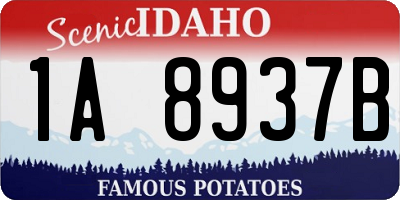 ID license plate 1A8937B