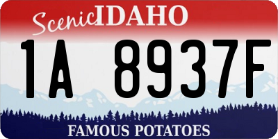 ID license plate 1A8937F